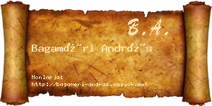 Bagaméri András névjegykártya